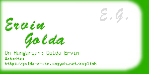 ervin golda business card